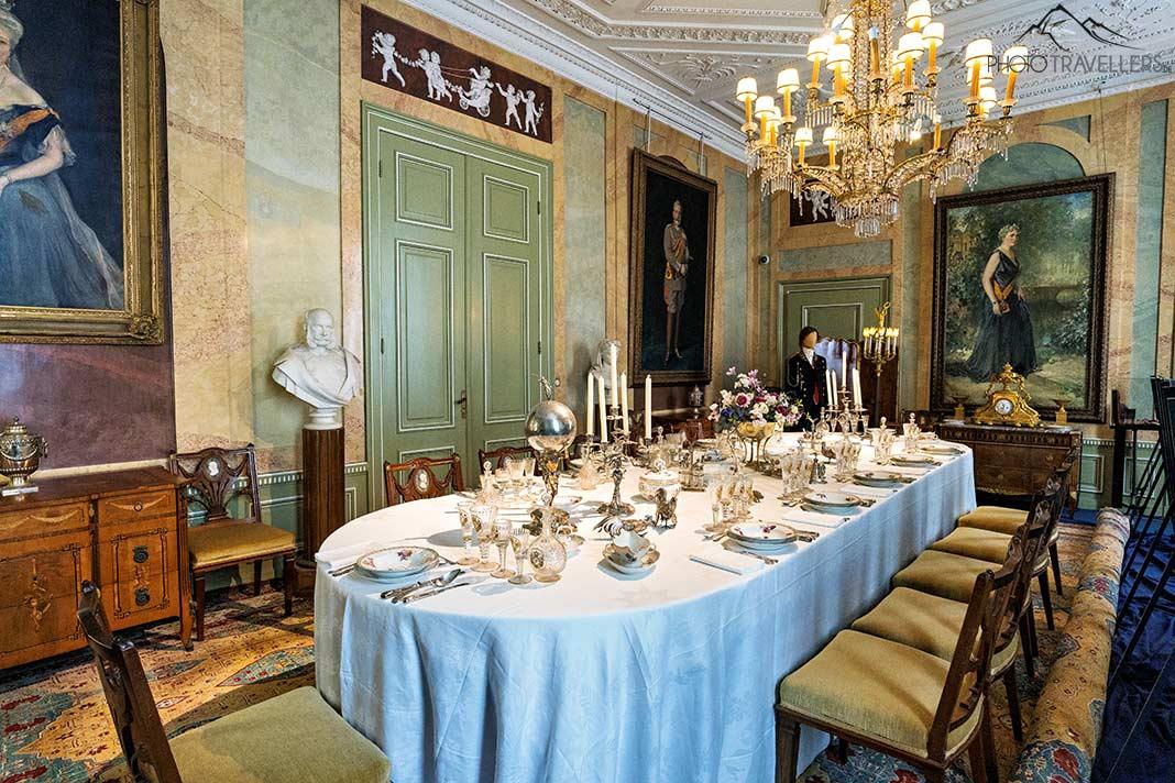 El comedor decorado con esplendor en la Casa Doorn