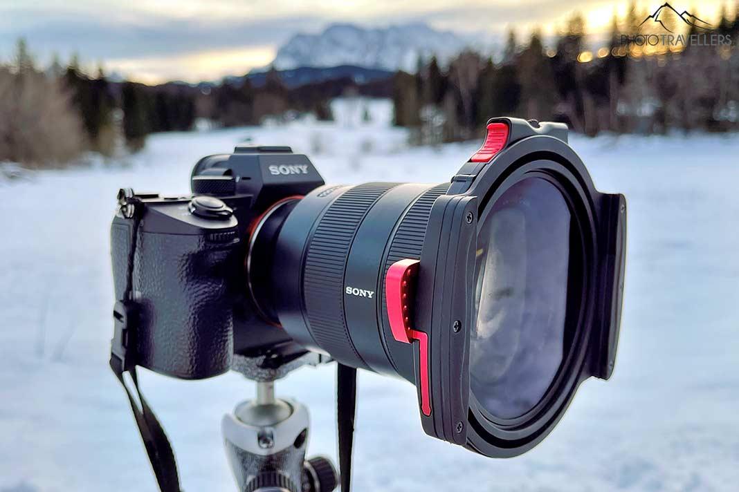 Le porte-filtre Haida M10 sur une Sony Alpha 7