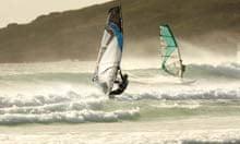 Windsurfing at Tiree, Hebrides, Scotland