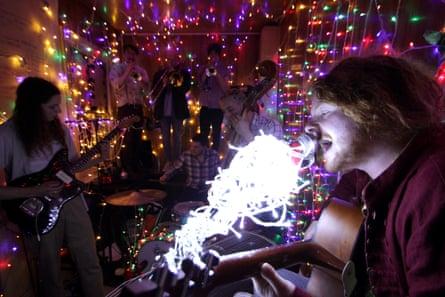 Band on stage at Young Thugs Records, York