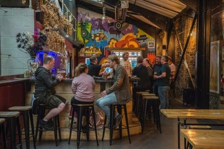 At the bar in Brew York, York