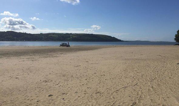 Wales Llansteffan beach Carmarthen 