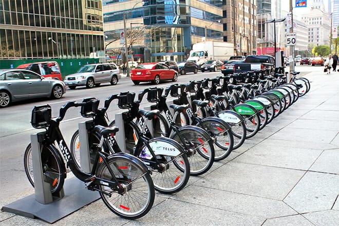 Bixi Bikes Up Mont-Royal — Multiple Stations