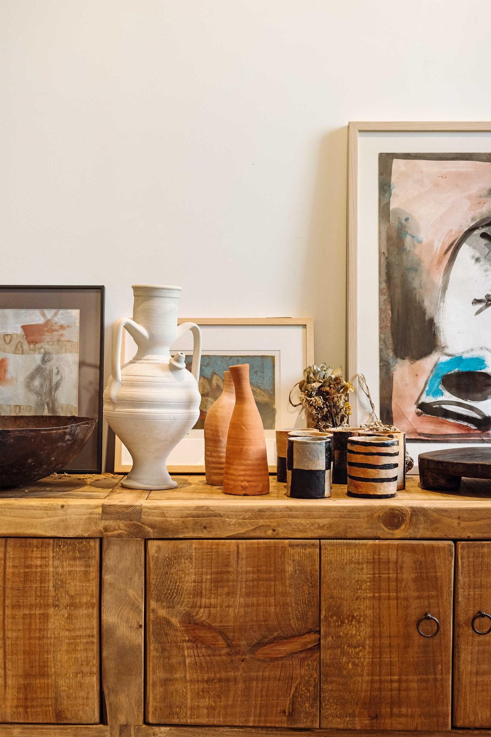 Ceramics and dried flowers at OMA Project Palma