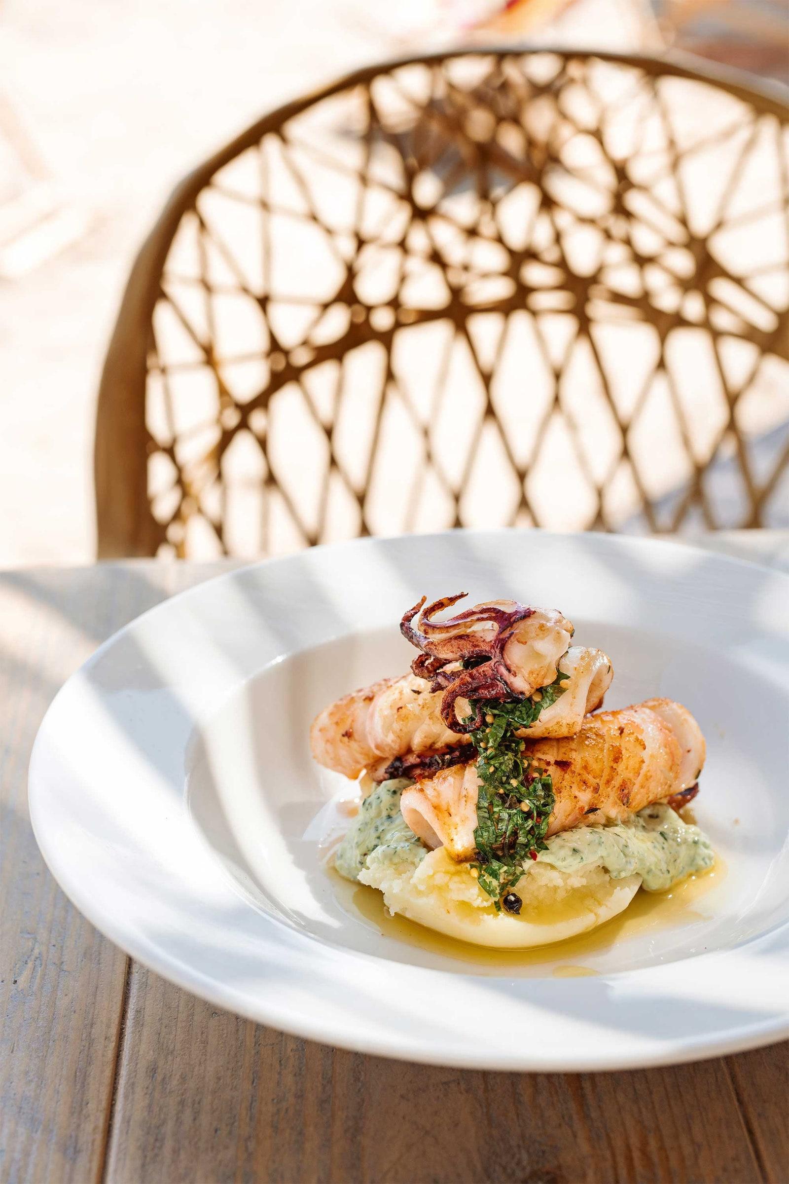 Squid dish at Patiki Beach