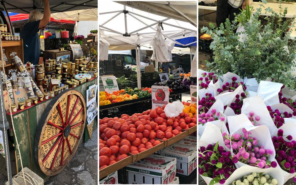 Union Square Market am Union Square Greenmarket in New York. Esse auf dem Bauernmarkt. 